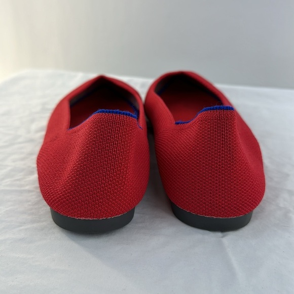 Rothy’s Pointed Toe Chili Red Slip On Shoes - Picture 6 of 8